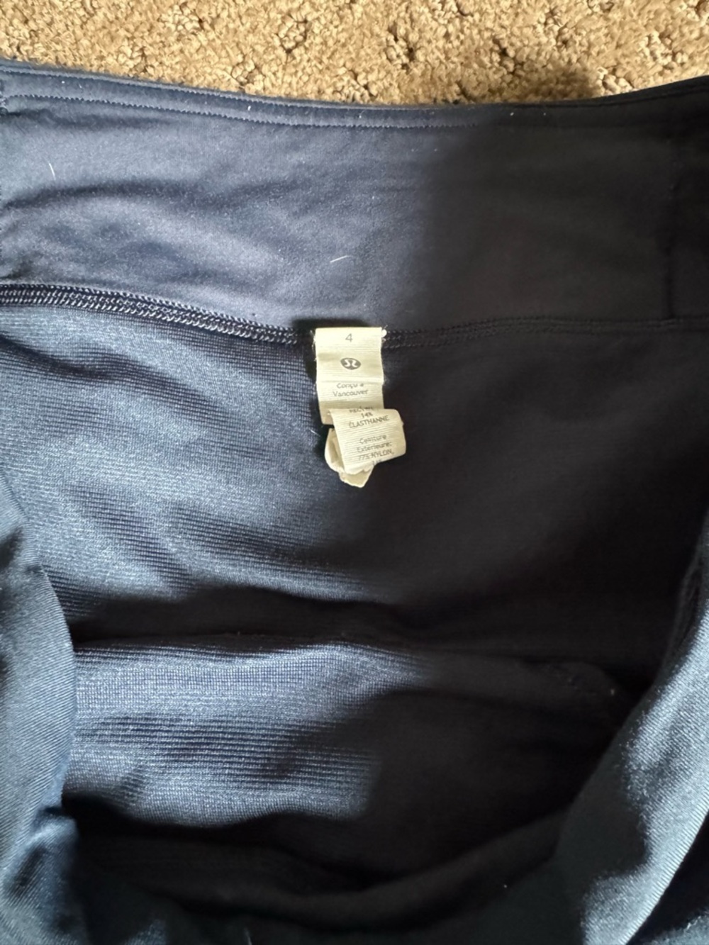 lululemon athletica Navy Blue Athletic Shorts size 4 - Picture 2 of 3